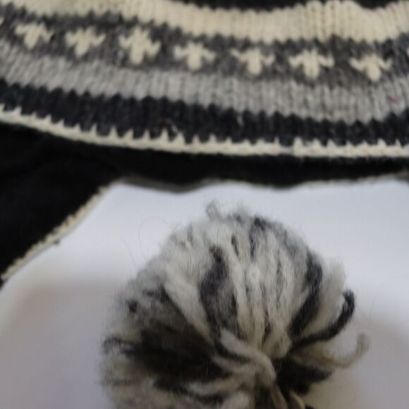 Vintage Wool Hat Nepal 100% Wool Bauble Hat - Picture 5 of 9